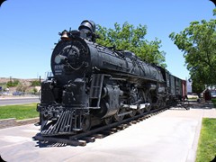 Alte Dampflock an der Historic Route 66