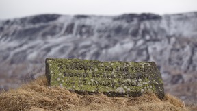Gedenkstein am Hinrichtungsort von Agnes Magnúsdóttir