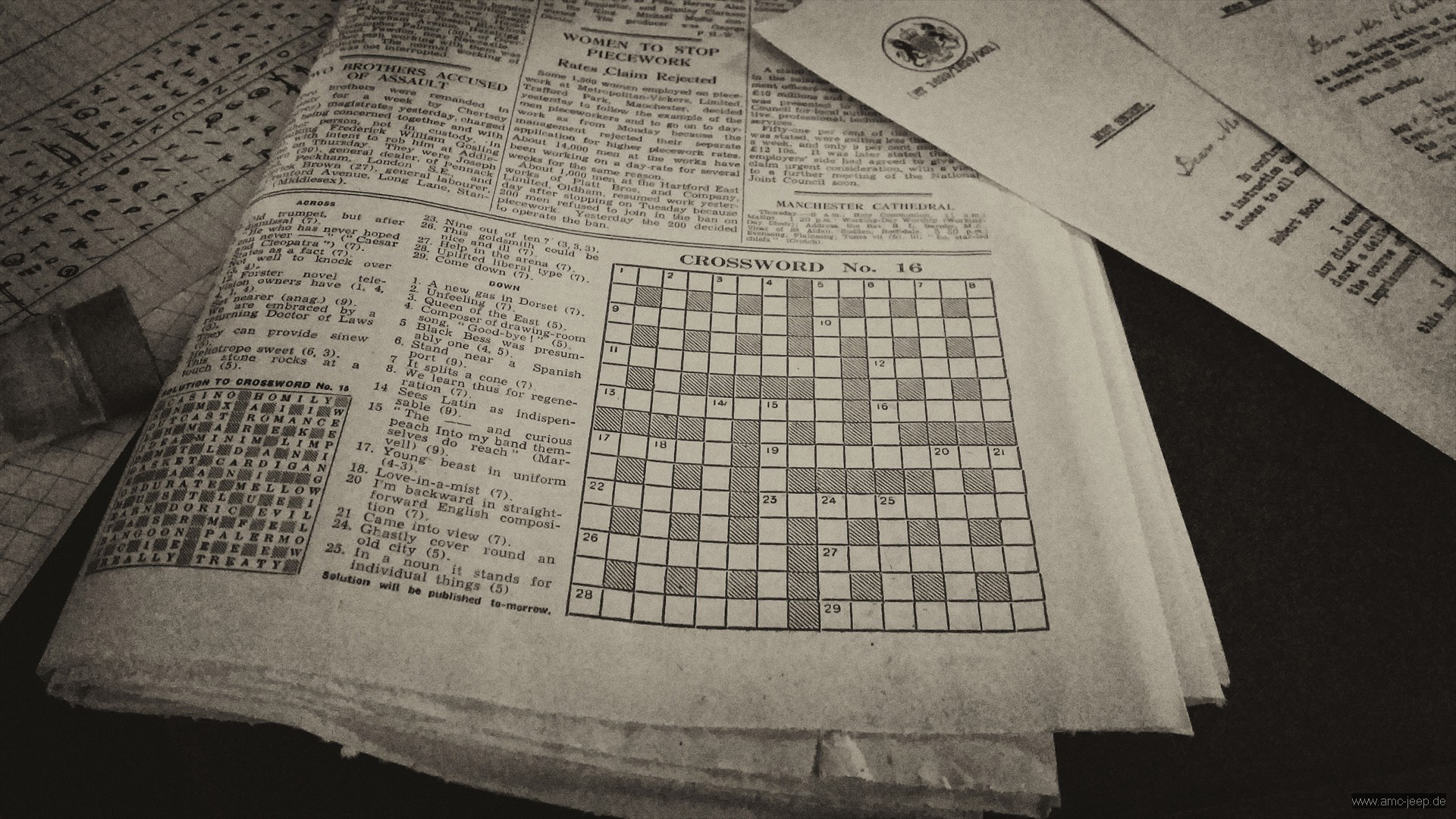 Kreuzworträtsel aus dem Film 'Imitation Game'